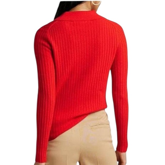 VERONICA BEARD LAZANA CASHMERE RED SWEATER SIZE SMALL - Picture 5 of 16